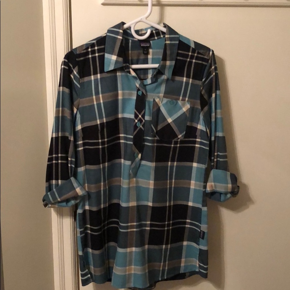 Patagonia plaid tunic